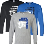SG520<br>SAINT GABRIEL LEOPARDS 50/50 DRY BLEND LONG SLEEVE TEE - BLACK