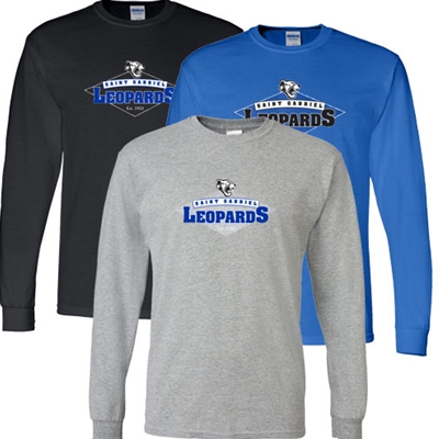 SG524<br>DIAMOND DESIGN 50/50 DRY BLEND LONG SLEEVE TEE - SPORT GREY