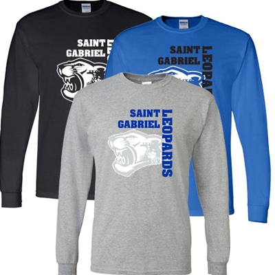 SG520<br>SAINT GABRIEL LEOPARDS 50/50 DRY BLEND LONG SLEEVE TEE - SPORT GREY